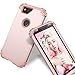 Lokass Case for Google Pixel 2 Three Layer Heavy Duty Hybrid Protection Shockproof Impact Defender Plastic Rubber Silicone Case Fit for Pixel 2, Rose Gold