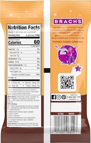 BRACH’S NIPS COFFEE FLAVORED HARD CANDY, INDIVIDUALLY WRAPPED CANDY, 3.25 OUNCE BAGS