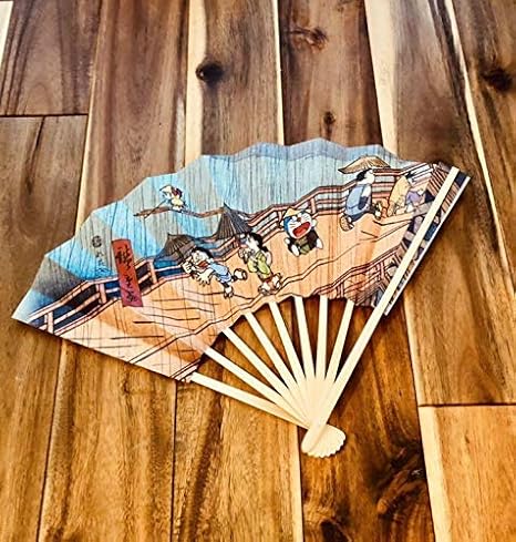 Amazon Co Jp ドラえもん 浮世絵 名所江戸百景 大はしあたけの夕立 扇子 センス ホビー