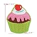6pcs LIn Cake Iron On Patches Cartoon Embroidery Ice Cream Badges for Sewing Kids Clothing (6pcs)