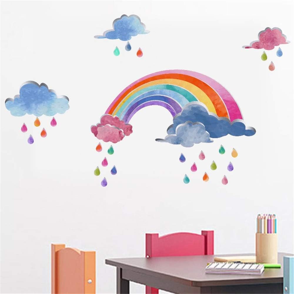VAINECHAY Kids Wall Art Stickers Bedroom Rainbow Wall Decals Peel Stick