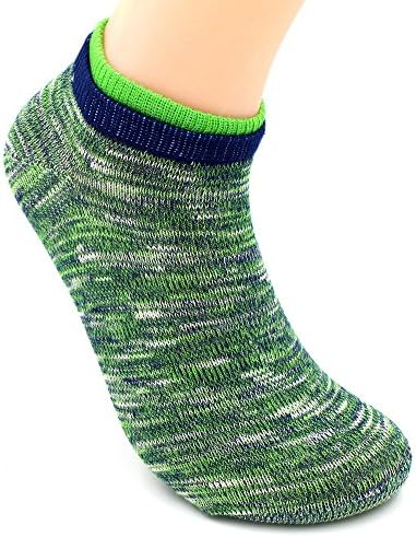 Lacasa Green Unisex Men Bamboo Pattern Low Cut Sports Ankle Boat Crew Socks (5 Packs)