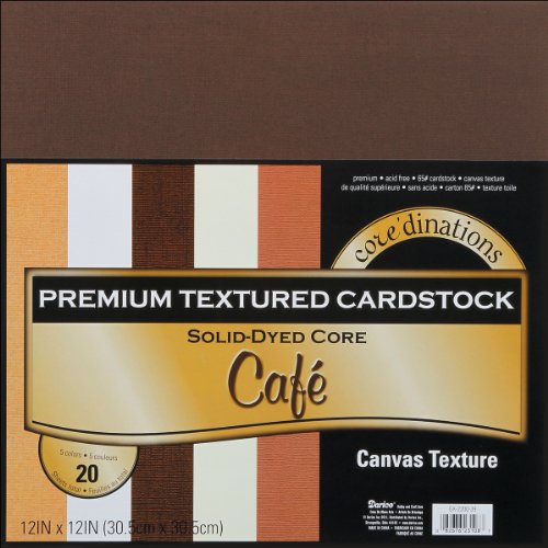 Darice GX-2200-39 CafÃ© 65 Lbtextured Cardstock Value Pack, 12