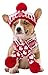 BINGPET Pet Costume Accessories Knit Christmas Reindeer Scarf and Hat Set for Pet from Small to Large