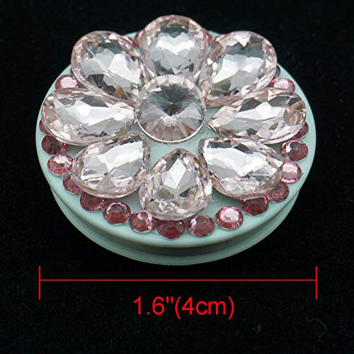 Royalfox 2 Pack Bling Car Decor, Bling Crystal Interior Car air Vent Holder Dashboard Accessory with Stickers, Women Fashion Car Decoration, Rhinestone Car Bling Accessories for Women Girl (Pink)