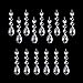 Outus Clear Crystal Pendants Teardrop Chandelier Pendants Glass Prisms Beads Strands, 15 Pack