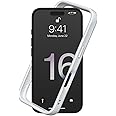 RhinoShield Bumper Case Compatible with [iPhone 16 Plus] | CrashGuard - Shock Absorbent Slim Design Protective Cover 3.5M / 11ft Drop Protection - Platinum Gray