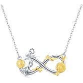 Silikepa Ocean Necklace 925 Sterling Silver Dolphin/Turtle/Seahorse/Mermaid Necklace Ocean Animal Jewelry Gift for Women