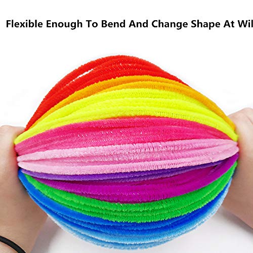 Creativity Craft Chenille Pipe Cleaners - 396 pcs 24 Colors with Wiggle Googly Eyes for DIY Art and Crafts Creative Projects and Decorations Smooth at Both Ends No Damage/Hurt(6mm x 12inch)