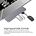 AHNR Thunderbolt 3 USB C Hub, Type C Hub MAC Pro Adapter Dongle for 2016/2017 MacBook Pro 13”&15”, USB-C Adapter with 4K HDMI, 3 USB 3.0 Ports, USB- C Port, SD/TF Card Reader, PD Charger Port