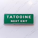 Tatooine Next Exit Star Wars PVC Morale Patch, Hook Backed Morale Patch by NEO Tactical Gear