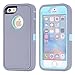 iPhone SE Case,(1nd gen) Lordther [ShieldOn Series] [Military Grade Drop Test] Hybrid Synthetic Rubber TPU Covers with [Screen Protector] Only for iPhone SE 5SE 5 5s (Grey Blue)