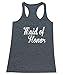 P&B The Brides Maid of Honor Women's Tank Top, M, H. Charcoal