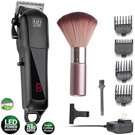 KIKI NEW GAIN Professional Cordless Rechargeable Hair Clippers Set LED display Super Cutting Power,with neck(cosmetic) brush Lithium Battery
