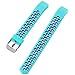 Geak Fitbit Alta Bands and Fitbit Alta HR Bands, Sports Replacement Accessory Wristband with Secure Watch Buckle,Small,Teal with Blue