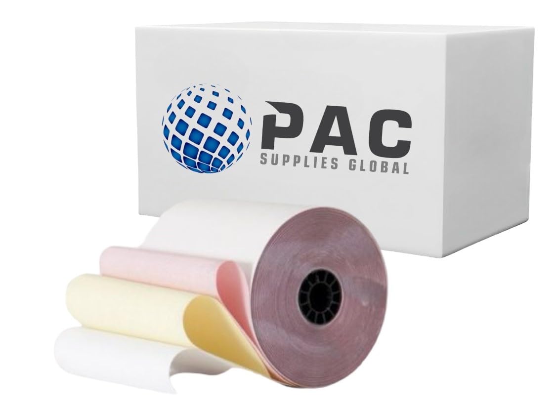 3 Ply 76mm x 76mm Replacement Kitchen Paper Rolls, Dot Matrix, Box of 20, Pink, White, Yellow