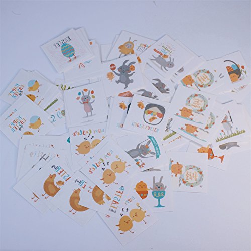 120pcs Easter Tattoos Temporary Easter Bunny Rabbit Tattoos for Easter Eggs Hunts - Thumbnail 6