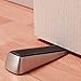 Idealeben 5.5 Ounces Stainless Steel and Rubber Heavy Doorstop, Black / Silver