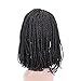 HAIR WAY Lace Front Braided Wigs Bob Style for Black Women Glueless Senegalese 2x Twist Braided Lace Bob Wigs with Baby Hair for Daily Wear Half Hand Tied 16inches (1b)