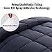 Comforter Soft Goose Down Alternative Duvet Insert Warm Winter 2100 Series Quilt with Corner Tab for All Season, Prima Microfiber Filled (Grey, Queen-1)