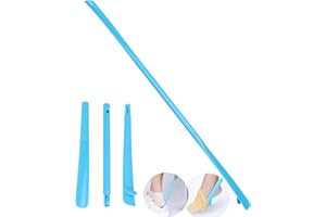 CAidRE Shoe Horn Long Handle - Adjustable Length 12.6 "-35 ", Shoe Helper and Sock Helper Easy On Easy Off, Plastic Long Shoe Horn with Handle for Senior, Men, Women and Kids