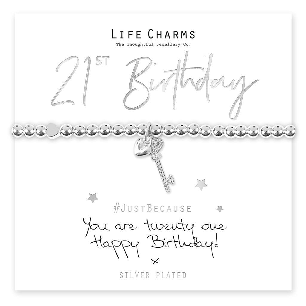 Life Charms Women Jewellery 21St Birthday Bracelet Wristband Ladies Gift