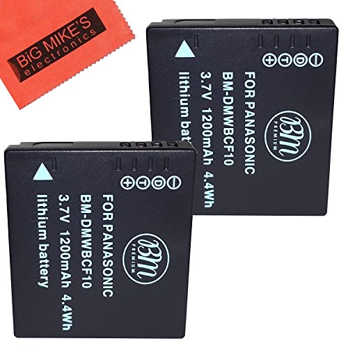 BM Premium 2-Pack of DMW-BCF10 Batteries for Panasonic Lumix DMC-TS2 DMC-TS3 DMC-TS4 DMC-F2 DMC-F3 DMC-FH1 DMC-FH3 DMC-FH20 DMC-FH22 DMC-FS6 DMC-FS12 DMC-FS15 DMC-FS25 DMC-FS42 DMC-FS62 DMC-FT1 DMC-FP8 DMC-FX700 Digital Camera BM Premium 2-Pack of DMW-BCF10 Batteries for Panasonic Lumix DMC-TS2 DMC-TS3 DMC-TS4 DMC-F2 DMC-F3 DMC-FH1 DMC-FH3 DMC-FH20 DMC-FH22 DMC-FS6 DMC-FS12 DMC-FS15 DMC-FS25 DMC-FS42 DMC-FS62 DMC-FT1 DMC-FP8 DMC-FX700 Digital Camera