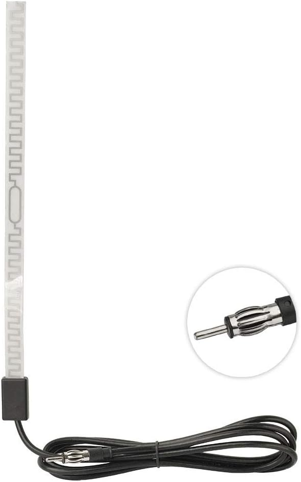 Bingfu Universal Car Stereo AM FM Radio Antenna,Car Windshield Window Glass Adhesive Mount Hidden Antenna Aerial for Vehicle Truck SUV Car Stereo Audio FM AM Radio Head Unit CD Media Receiver Player