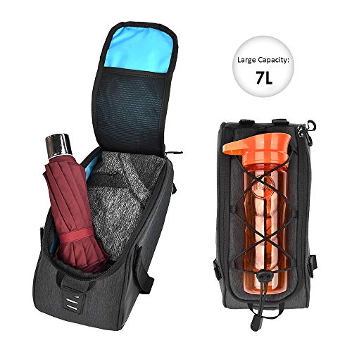 WOTOW Bike Rear Rack Bag Reflective Bike Trunk Bag Water Resistant