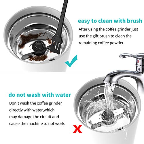 Coffee Grinder, Kaven Electric Coffee Mill with Large Grinding Capacity for Beans, Peppers