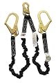 Super Anchor Safety 6504k Double Leg Flex Lanyard plus 2 Rebar-Hooks & 1 Snaphook, 6'