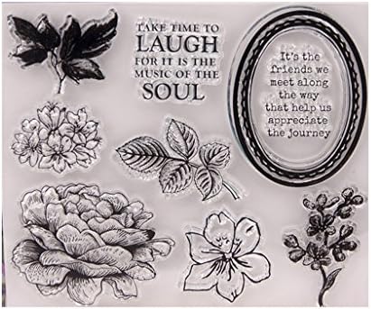 Gszfsm001 Flower Transparent Clear Silicone Stamp Cling Seal DIY Scrapbooking Card Decor