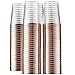 50 Rose Gold Rimmed Clear Hard Plastic Cups | 10 oz. Fancy Disposable Wedding Tumblers for Party & Wedding (50-Pack)
