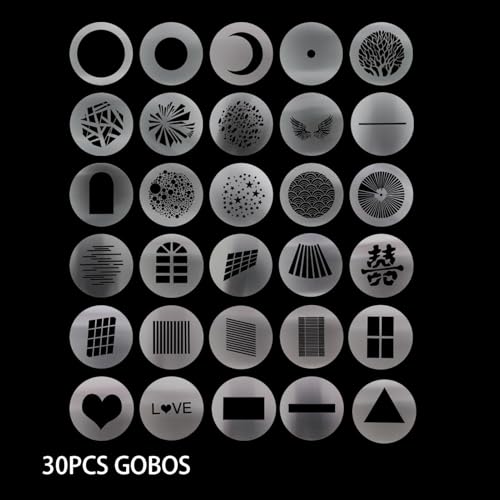 Bowens Mount Snoot Gobos Projector with 4 Blade Shutters, 30 Gobs and 5 Color Filters, Compatible with Aputure Amaran 60D/100D/150C/300C/Storm 400X, Godox SL60 etc (Max Extend)