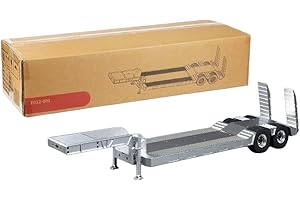 OBIOCKIDAY 1/14 Semi-Trailer Flatbed for 1/14 6x4 RC Heavy-Duty Cargo Tractor Truck RC Semi-Trailer Truck, Non-Powered Semi-T