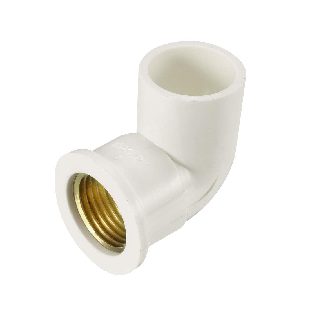 sourcing map 20mm Slip x 1/2PT Female Thread 90 Degree PVC Pipe Fitting Elbow 2 Pcs