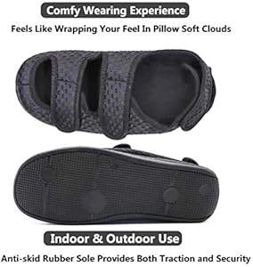 mens slippers for extra wide feet