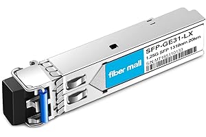 FIBER MALL 1G SFP LX for HPE Procurve J4859C J4859B J4859A HPE Aruba J4859D 1000BASE-LX/LH SFP 1310nm 20km LC Single Model DOM Transceiver Module