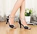 TDA CM106 Womens Ankle Strap Satin Latin Modern Samba Rumba Wedding Dance Shoes
