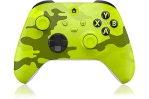 BUERTT Xbox One Controller,Xbox Controller Wireless for Xbox One, Xbox Series X/S,Wireless Controller with 3.5mm Audio Jack,with 2.4GHz Wireless Adapter,Camo Yellow