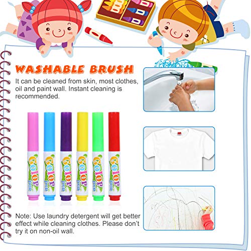 Drawing Doodle Booklet Toys for Kids，Magic Drawing Booklet with Washable Color Pen Reusable Portable Travel and Erasable Activity Painting Kit Gift for Boys Girls and Toddles 3+ - Thumbnail 4