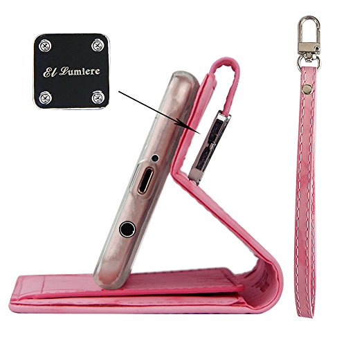 LG Stylus 4, Stylo 4 [El Lumiere Marble Wallet Case] Multi-Card Slot Wallet Case [Drop Protection] Premium Leather [Kickstand Feature] (M-Hot Pink) - Thumbnail 7
