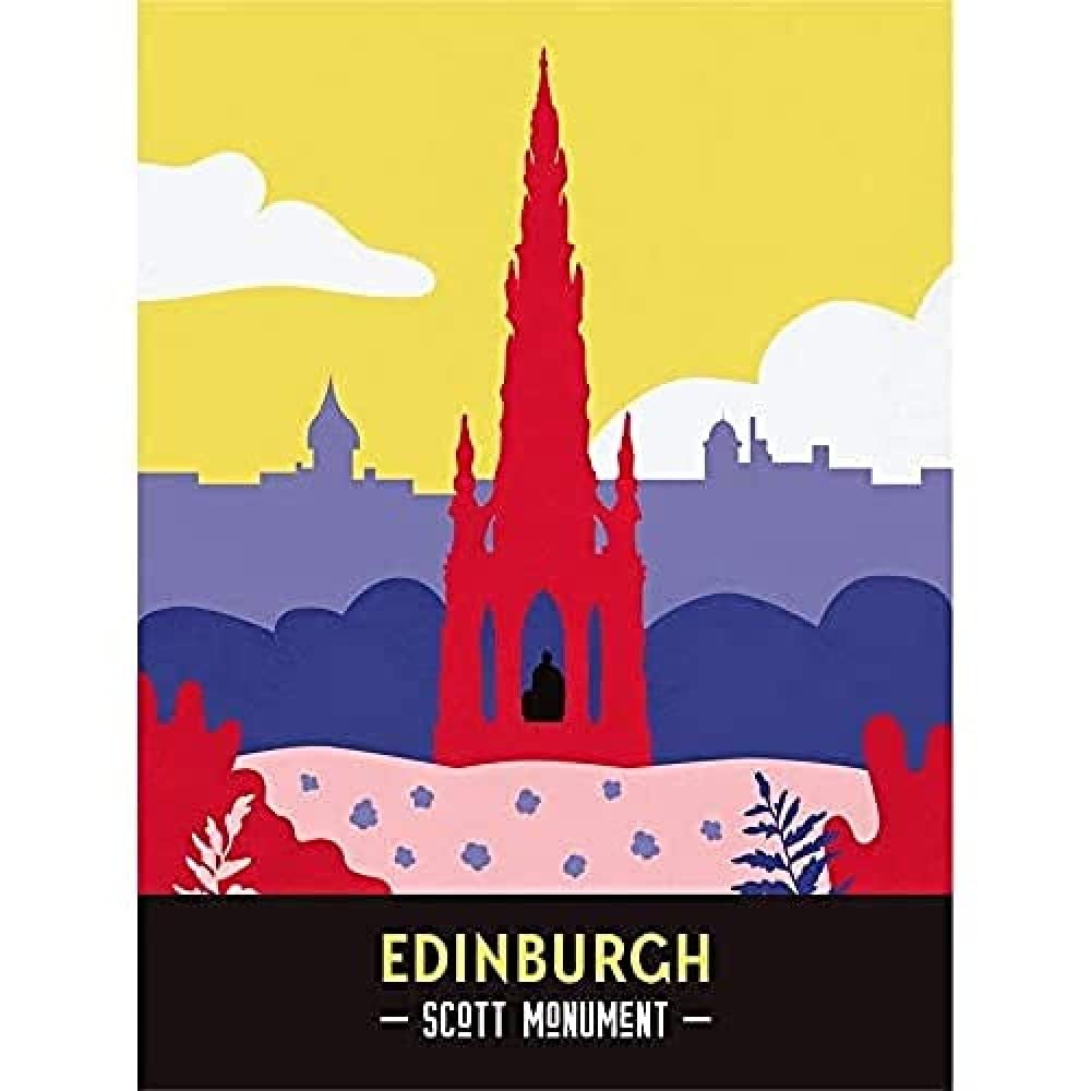 Scotland Travel Edinburgh Scott Monument Canvas Wall Art Print