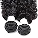 Perstar Water Wave Human Hair Bundles Brazilian Water Wave Hair 4 Bundles with 4x4 Lace Closure Curly Wave Bundles with Closure 8A Grade Unprocessed Virgin Human Hair Extensions 18