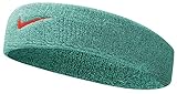 Nike Tennis Swoosh Headband (One Size Fits Most, Diffused Jade/Light Crimson)