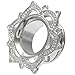 Silver Stainless Steel Tribal Lotus Flower Double Flared Flesh Tunnel Ear Gauge Plug Stretching Kit