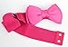 Aivtalk Solid Bow knot Women's Buckle Stretch Waist Belt Cinch, Deep Pink, Length: 23.62~31.50inch Width: 1.57inch