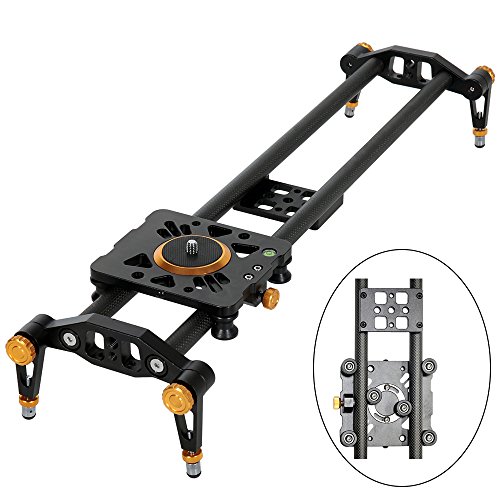 Ashanks 47" 120cm Carbon Fiber Dslr Camera Slider Rail Track Dolly Video Stabilizer with 6 Bearings for DSLR Camera DV Video Camcorder Film Photography