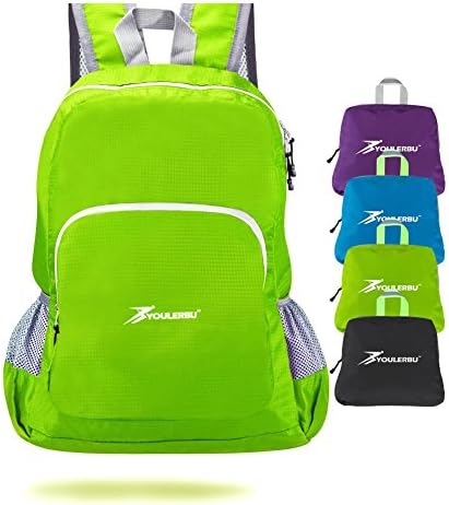 YOULERBU Lightweight Packable Backpack, Travel Hiking Daypack, Camping Backpack for Men Women