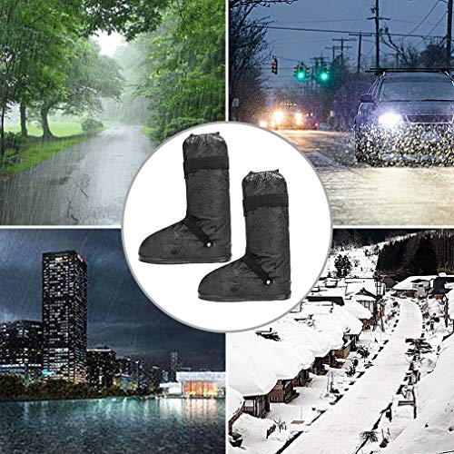 Aobrill Waterproof Shoes Covers, Foldable Reusable Snow Rain Boot for Women Men (Black, S)